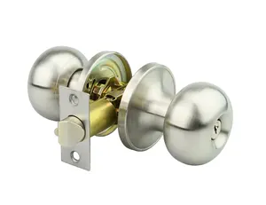管状锁5791不锈钢出口卧室旋钮锁入口隐私