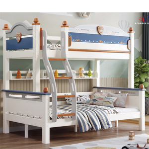 Ensembles de meubles pour enfants lit pour enfants meubles de chambre à coucher meubles en bois pour enfants lit superposé avec toboggan lit mezzanine pour enfants avec rangement - Product Image 1