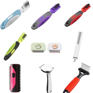 Double Sided Stainless Steel Deshedding Brush Multi-functional Pet Clean Wooden Handle <b>Flea</b> <b>Comb</b> Open Knot Brush for Dogs Cats - Product Image 4