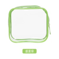 Sac de toilette transparent imperméable personnalisé en PVC pour cosmétiques, maquillage, voyage, avec fermeture éclair