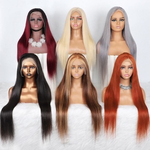 Peluca de cabello humano rubio con encaje Frontal, brasileña, 360, 13x4, 13x6, HD, para mujeres blancas, venta al por mayor - Product Image 1