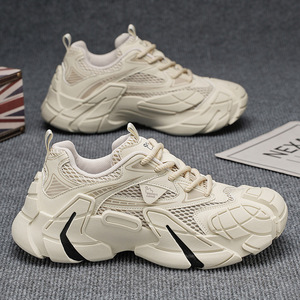 Chaussures Homme 2025 Nouvelle Collection Été Tendance Maille Respirante Polyvalentes Semelle Épaisse Résistantes à l'Usure à Lacets Course Sport Jeunesse - Product Image 2