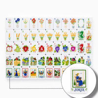 Jeu de Mahjong américain en acrylique à motif moulin à vent mignon, 160 pièces, base blanche, pour divertissement à domicile pour adultes