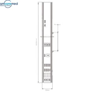 NTC500 Medische Verticale Bed Head Unit Ziekenhuis <span class=keywords><strong>Dual</strong></span> Rail Bed Head Panel - Product Image 2
