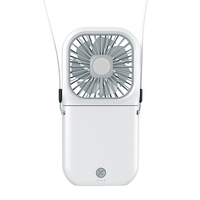 Nouveauté : Ventilateur portable rechargeable 3000 mAh à porter autour du cou, mini ventilateur USB mains libres pour le cou