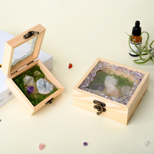 Wholesale New Design Natural <b>Crystal</b> Mineral Specimen Raw Stone Gift Box in Wooden Box - Product Image 1