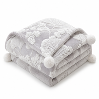 Couverture en polaire sherpa personnalisée, douce et chaude, en polyester jacquard, 100% fibre de polyester, couverture de lit pour la maison et l'hôtel
