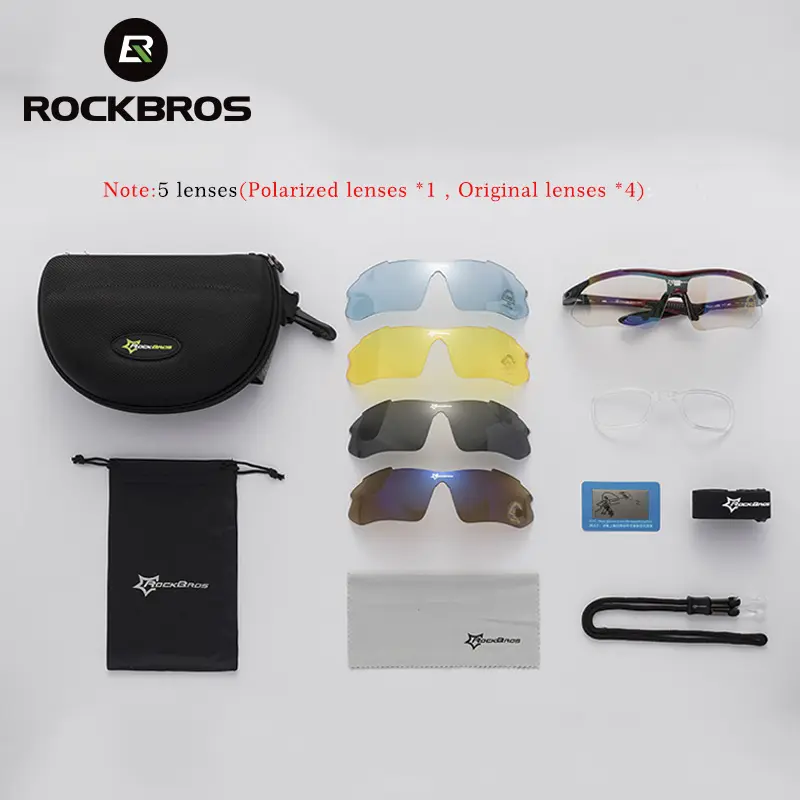 ROCKBROS Polycarbon 사이클링 태양 안경 편광 야외 스포츠 용품 자전거 안경 자전거 선글라스 TR90 고글 안경