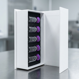 Etiquetas Premium para Viales de Péptidos con Acabado Metálico Cepillado - Pegatinas Sintéticas de Lujo en Plata y Oro para Protección de Marcas de Alta Gama - Product Image 6