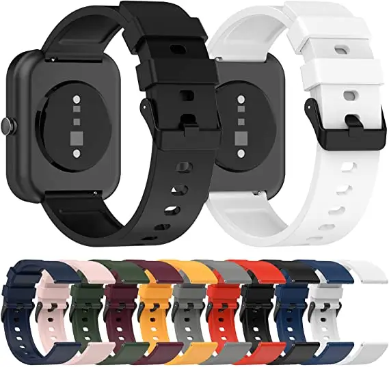 Soft Silicone Band for Amazfit Bip 3 Pro/ Bip 3/GTS 3/GTS 2mini Sport Watch Replacement Watch Strap for Amazfit