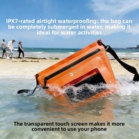 Kantong Ponsel Tahan Air PVC IPX7 Anti Air, Kapasitas 3000, Cocok untuk Perjalanan Luar Ruangan Lintas Negara, Dilengkapi Layar Sentuh, Kedap Udara, untuk Arung Jeram