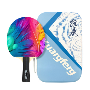مضرب تنس طاولة احترافي قابل للتخصيص من ألياف الكربون مع بثور مطاطية طويلة متين من ألياف الكربون مضرب تنس الطاولة - Product Image 1