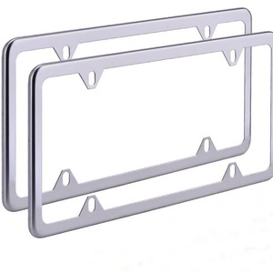 Marco de Matrícula de Acero Inoxidable Personalizado de Fábrica, Soporte para Matrícula / Marco para Letreros Publicitarios - Product Image 1