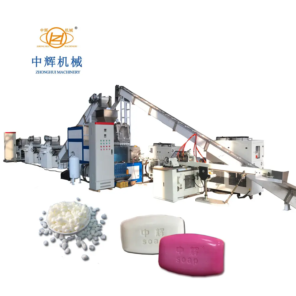 Automatic 500 Kg/hr New Product 2020 Manufacturing Plant Soap Machine Provided Small Soap Making Machine Chiller Soap Extruder