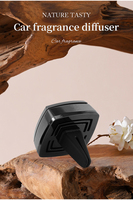 Diffuseur de parfum en cuir carré pratique de luxe personnalisable Premium voiture aromathérapie évent Gel désodorisant galvanisé