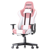 JOHOOFURNITURE OEM Vente en gros Chaise de jeu en cuir PU PVC, dernier design noir et rose, Burostuhl pour la maison et le bureau avec roulettes