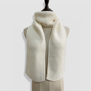 OEM ODM 3GG Thick Blank Links Knit <strong>Scarf</strong> Travel Scarfs Shawl <strong>Women</strong> Cashmere Woolen Acrylic Brown Blue <strong>Grey</strong> White Knit <strong>Scarf</strong> - Product Image 4