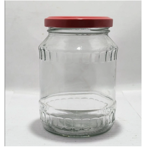 Pot en verre cannelé de qualité supérieure de 250 ml, avec couvercle hermétique, idéal pour le miel, la confiture, les épices, pour la cuisine et la maison - Product Image 2