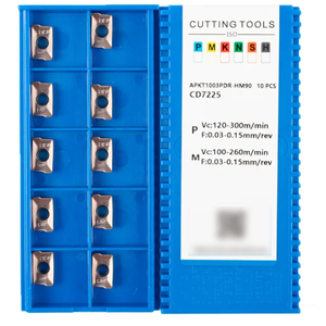 Chất lượng cao vuông vai phay chèn APKT1003PDR-HM90 apkt <span class=keywords><strong>CNC</strong></span> Carbide phay chèn cho thép/thép không gỉ - Product Image 1