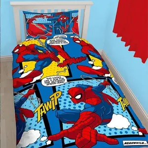 Juego de ropa de cama con estampado 3d de Los Vengadores, Spiderman, Marvel, edredón 100% poliéster, microfibra