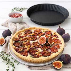 Ligne métallique noire fond lisse moule à tarte 30 cm diamètre outils à tarte - Product Image 1