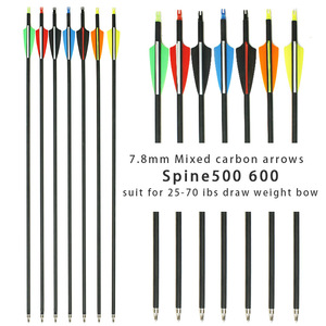 Freccia in carbonio da 30 pollici Fletche <span class=keywords><strong>3</strong></span> "Shield Cut Vanes tiro con l'arco pratica bersaglio frecce da caccia per arco composto e ricurvo - Product Image 2