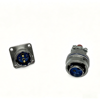 Connecteur circulaire d'aviation à 4 broches XCG18T4K1P1N & XCG18F4Z1D1N, paire de raccordement, ensemble d'interconnexion électrique industrielle