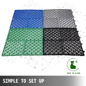Suelo de plástico antideslizante para uso en interiores, azulejos <span class=keywords><strong>Click</strong></span>-<span class=keywords><strong>Clack</strong></span>, lavado de <span class=keywords><strong>coches</strong></span>, garaje, exterior, ventilado, azulejos a cuadros, Interior - Product Image 3