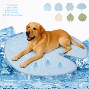 Pet Cooling <b>Mat</b> <b>Large</b> Leaf-shaped Luxury Modern Soft Eco-Friendly Hypoallergenic Washable Anti-slip Durable Pet Cooling Pad for - Product Image 1