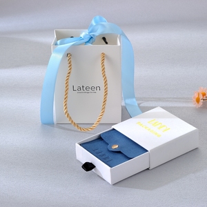 Custom Paper Ring <b>Earring</b> Bracelet Pendant Necklace Packaging Drawer Lid Jewelry Packaging <b>Box</b> with Logo - Product Image 2