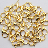 Composants de bijoux, fermoirs à ressort en métal plaqué or de 10 mm, 12 mm, 14 mm, 16 mm, 18 mm, 21 mm