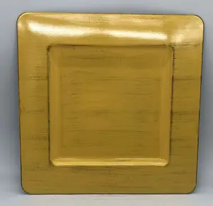 13 "x 13" cuadrado amarillo placas azules