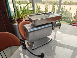 Picadora de carne eléctrica comercial de alta resistencia, de acero inoxidable, máquina para hacer salchichas para carnicería - Product Image 3