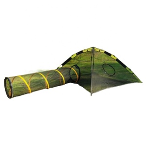 Tente portable pour animaux de compagnie avec sac de transport vente Pop-up Tunnel de jeu intérieur extérieur pour chiens chats motif solide plateau en plastique Type de palette - Product Image 1