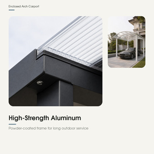 Abri double pour <span class=keywords><strong>voitures</strong></span> en acier, moderne, extérieur, imperméable, résistant à la neige, montage facile, personnalisable, durable, haute qualité, pour deux <span class=keywords><strong>voitures</strong></span> - Product Image 2