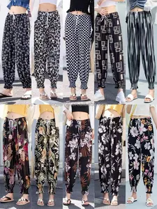 Low Cost Factory Inventory Women's Summer Cool Sports Pants High Waisted Loose Fitting Beach Pants