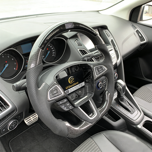 Volant en fibre de carbone véritable avec éclairage LED pour <span class=keywords><strong>Ford</strong></span> <span class=keywords><strong>Focus</strong></span> <span class=keywords><strong>MK3</strong></span>/<span class=keywords><strong>MK3</strong></span> RS/<span class=keywords><strong>MK3</strong></span> <span class=keywords><strong>ST</strong></span>/SE 2015 2016 <span class=keywords><strong>2017</strong></span> 2018 - Product Image 1