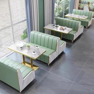 Set di Divani Moderni in Pelle per Ristoranti <span class=keywords><strong>con</strong></span> Gambe in Metallo Dorato, Arredamento Commerciale per Caffè, <span class=keywords><strong>Tavoli</strong></span> <span class=keywords><strong>e</strong></span> <span class=keywords><strong>Sedie</strong></span> - Product Image 3