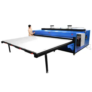 Large print double air cylinder 315x255cm heavy pressure fabric bedding sublimation artwork automatic heat transfer machine