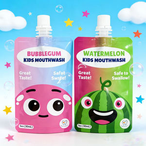 Pochette liquide personnalisée 30 ml avec bec verseur, emballage cosmétique pour bain de bouche pour enfants avec logo - Product Image 1