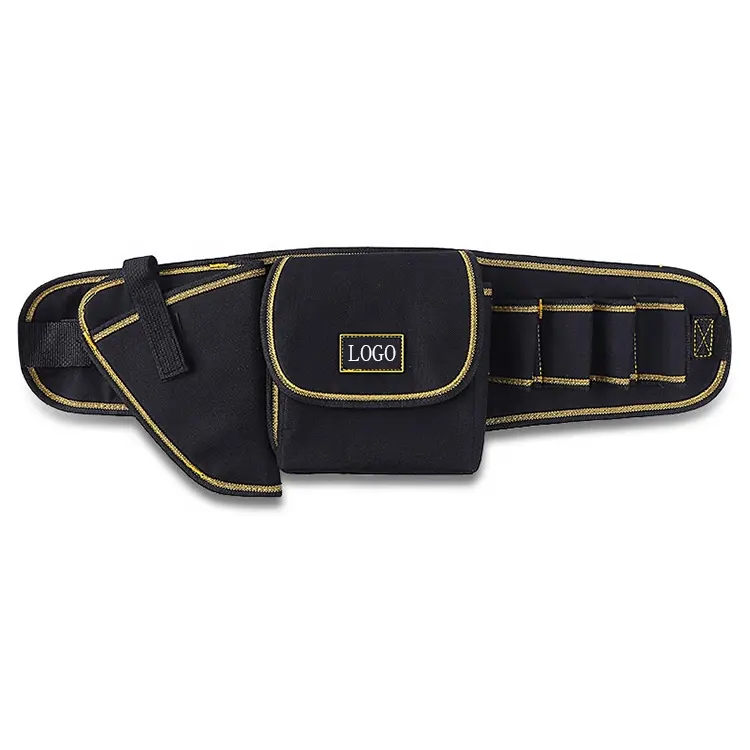 Electrician Outdoor 600D Polyester Multifunctional Small Waist Tool Belt Pouch for Drill Spanner