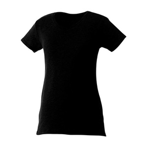 Camiseta sólida cómoda con cuello redondo para mujer Estilo versátil para uso informal y uso diario para capas de verano - Product Image 3