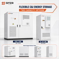 Système de stockage d'énergie solaire GINZA GIB-60KP 61,44 kWh, armoire de stockage d'énergie LiFePO4 614,4 V 100 Ah 30 kVA PCS hors réseau avec BMS