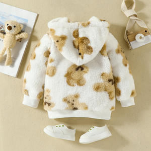 Nouveauté 2023 Sweat à capuche imperméable à motif de dessin animé chaud en fausse fourrure pour bébés garçons et filles en <span class=keywords><strong>hiver</strong></span> - Product Image 3