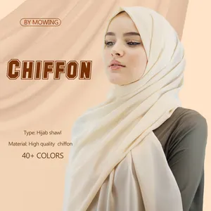 Special Offer Wholesale Muslim Premium Quality for Europe Chiffon shawl Scarf soft and heavy Fashion chiffon Hijab