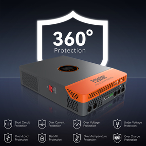 Inverter Solare Ibrido PowMr, Potenza di Uscita 10000W, 120Vac/240Vac Monofase/Bifase, Corrente di Carica Massima 120A - Product Image 4