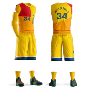 Fournisseur en gros de vêtements de basket-ball personnalisés avec logo, ensemble de maillots de basket-ball pour hommes, tissu 100% polyester # 1 Bookeres # 4 Oladipoes - Product Image 3