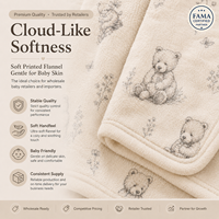 Couverture Bébé en Flanelle Certifiée OEKO-TEX, GRS, BSCI, FAMA, Anti-Boulochage, Imprimée, Toutes Saisons, pour Crèche, Vente en Gros et au Détail