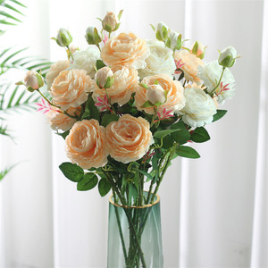 Fleur <span class=keywords><strong>de</strong></span> pivoine en soie à tige unique <span class=keywords><strong>de</strong></span> 55 cm pour mariage, maison, fête, hôtel, décoration <span class=keywords><strong>de</strong></span> <span class=keywords><strong>rebord</strong></span> <span class=keywords><strong>de</strong></span> fenêtre, arrangements floraux artificiels - Product Image 2