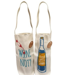 Bolsa de vino de lona de algodón reutilizable bolsa de regalo - Product Image 1